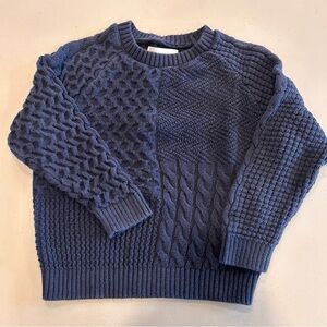 Free Assembly Blue Cable Knit Sweater Boy’s Size 7/8‎